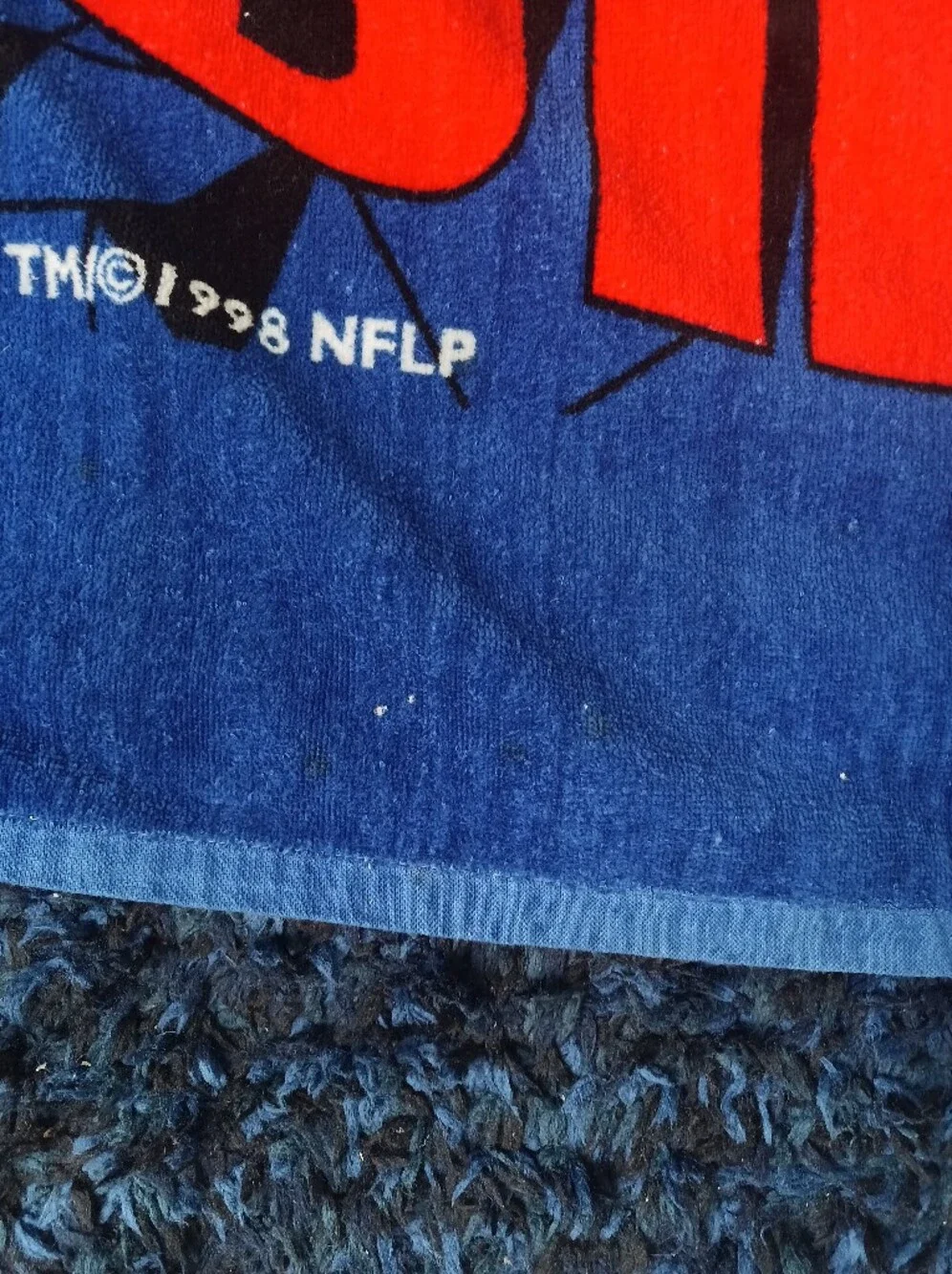 Vintage 90s 1998 Buffalo Bills Shockwave Beach Towel NFL  58